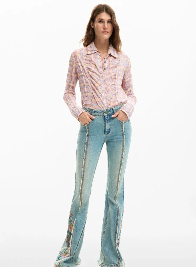 ديسيجوال بنطلون جينز مع طراز علوي من الزهور